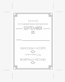 Rsvp - Example Of A Quarter Page, HD Png Download, Transparent PNG