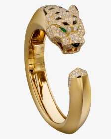 Cartier Panthere Yellow Gold Bracelet - Cartier Panther Bracelet White Gold And Diamonds, HD Png Download, Transparent PNG