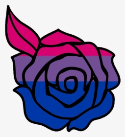 Download Bisexual Bi Pride Rose Lgbt Queer - Cartoon Rose Png Clipart, Transparent Png, Transparent PNG