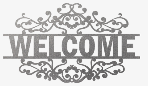Steel Roots Decor 18” “welcome Sign” Fancy Scroll - Steel Roots Decor, HD Png Download, Transparent PNG