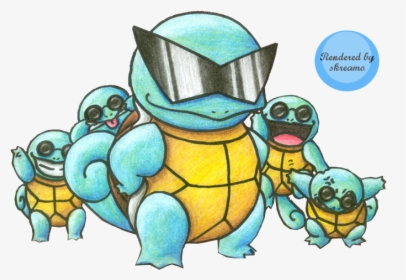 Squirtle Squad Glasses - Pokemon Squirtle With Sunglasses, HD Png Download, Transparent PNG
