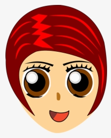 Girl With Short Red Hair Cartoon, HD Png Download, Transparent PNG