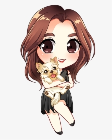 Chibi Girl With Brown Hair, HD Png Download, Transparent PNG