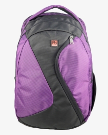 Black And Purple School Bag Front View - College Bag Png, Transparent Png, Transparent PNG