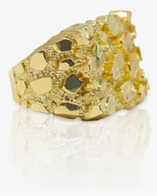 10k Yellow Gold Nugget Ring - Pre-engagement Ring, HD Png Download, Transparent PNG