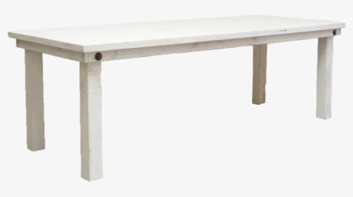 Vintage White 8ft Farm Table - Coffee Table, HD Png Download, Transparent PNG