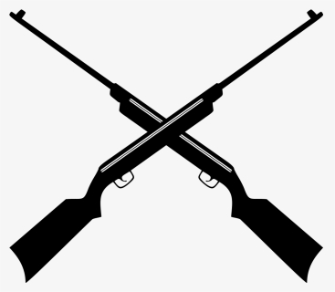 Gun Clipart File - Crossed Rifle Silhouette, HD Png Download, Transparent PNG