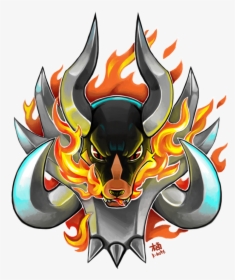 Mega Houndoom Used Fire Fang Tatto By K-hots - Mega Houndoom, HD Png Download, Transparent PNG