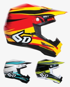 6d Helmet Red Yellow Black, HD Png Download, Transparent PNG