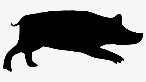 Silhouette - Scared Pig Silhouette, HD Png Download, Transparent PNG
