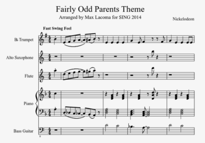 Fairly Odd Parents Theme Song Sheet Music, HD Png Download, Transparent PNG