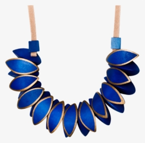 Leaf Wood Necklace With Handpainted Gold Trim - Necklace, HD Png Download, Transparent PNG