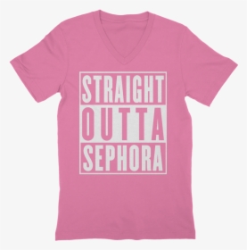 Straight Outta Sephora - Black On Pink T Shirt, HD Png Download, Transparent PNG