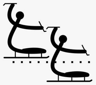 File Ice Sledge Speed Racing Paralympic Pictogram - Ice Sledge Speed Racing, HD Png Download, Transparent PNG