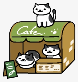 Speckles, Spots And Chip With The Cardboard Cafe For - Neko Atsume Marshmallow And Cocoa, HD Png Download, Transparent PNG