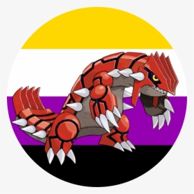 #nonbinary Pride Icon #groudon#kyogre#primal Groudon#primal - Pokemon Top 10 Legendary, HD Png Download, Transparent PNG