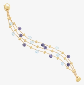 Paradise Iolite And Blue Topaz Three Strand Bracelet - Marco Bicego Armband Paradise, HD Png Download, Transparent PNG