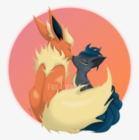 Flareon And Dark Vulpix, HD Png Download, Transparent PNG