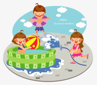 Pool Child Clip Art Children Transprent Png - Swimming Day Art Clip, Transparent Png, Transparent PNG