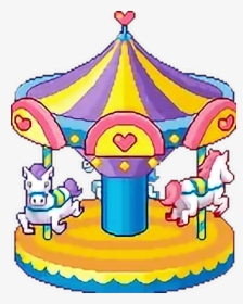 #pixel #pixelated #pixelart #carousell #carousel #cute - Merry Go Round Pixel, HD Png Download, Transparent PNG