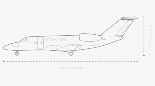 Dimensions Of A Private Jet , Png Download - Light Aircraft, Transparent Png, Transparent PNG