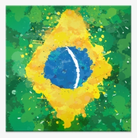 Azulejo Bandeira Do Brasil De Incantiana - Verde E Amarelo Background, HD Png Download, Transparent PNG
