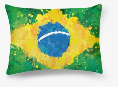 Almofada Retangular Bandeira Do Brasil De Incantiana - Cushion, HD Png Download, Transparent PNG