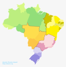 Mapa Do Brasil Clicavel - Map Brazil Background, HD Png Download, Transparent PNG