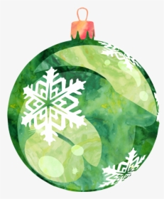 #esfera #navidad - Watercolor Christmas Ornament Clipart, HD Png Download, Transparent PNG