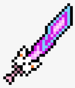 Pixel Sword Png - Meowmere Pixel Art, Transparent Png, Transparent PNG