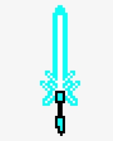 Laser Sword On - Epic Sword Pixel Art, HD Png Download, Transparent PNG