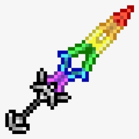 Rainbow Sword Pixel Art, HD Png Download, Transparent PNG