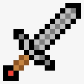 Pixel Sword No - Iron Sword From Minecraft, HD Png Download, Transparent PNG