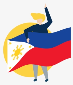 A Woman With A Philippine Flag - Filipino Citizenship Clipart, HD Png Download, Transparent PNG