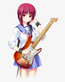 7 Wallpaper, Girl With Guitar - Angel Beats Masami Iwasawa, HD Png Download, Transparent PNG