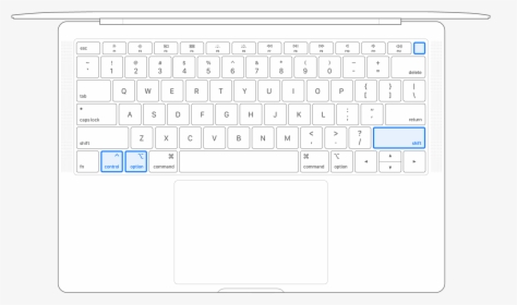 Notebook Keyboard With All 4 Keys Pressed - Computer Keyboard, HD Png Download, Transparent PNG