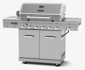 Deluxe 6-burner Propane Gas Bbq With Side Burner & - Barbecue Grill, HD Png Download, Transparent PNG