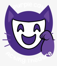 Purple Cat Acting Theatre - Cartoon, HD Png Download, Transparent PNG