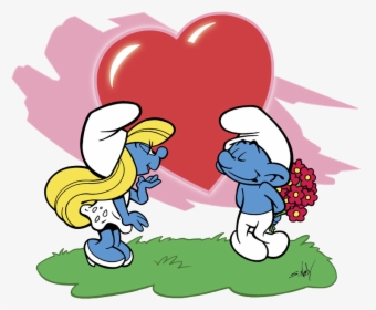The Drama And Role Play And The Acting Corner - Smurf And Smurfette Love, HD Png Download, Transparent PNG