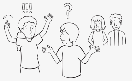 Group Of People Looking Puzzled Trying To Find Their - Line Art, HD Png Download, Transparent PNG