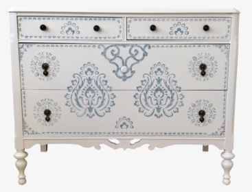Stenciled Dresser - Chest Of Drawers, HD Png Download, Transparent PNG