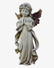 Angel Praying Transparent - Praying Angel Statue, HD Png Download, Transparent PNG