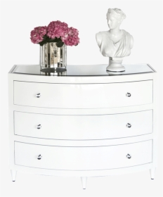 Worlds Away Natalie Dresser White Drawers - White And Mirrored Chest, HD Png Download, Transparent PNG