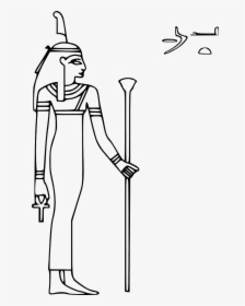 Isis Goddess Coloring Page, HD Png Download, Transparent PNG