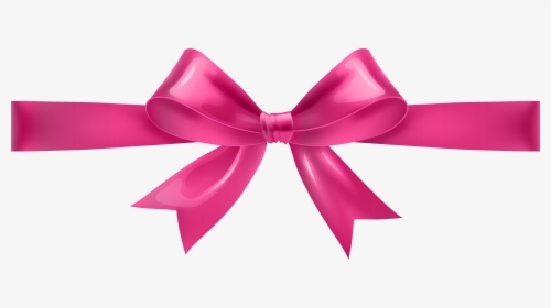 Transparent Bow Clipart Black And White - Transparent Background Pink Bow Png, Png Download, Transparent PNG