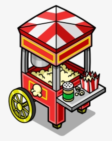 Popcorn Cart Sprite - Popcorn, HD Png Download, Transparent PNG