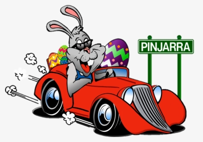 Easter Bunny Car - Easter Bunny In A Car, HD Png Download, Transparent PNG