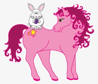 Easter Horse Cliparts - Horse And Bunny Clip Art, HD Png Download, Transparent PNG