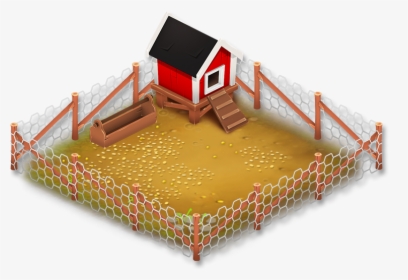 Chicken House Clipart Banner Free Library Image - Chicken Pen Clipart, HD Png Download, Transparent PNG