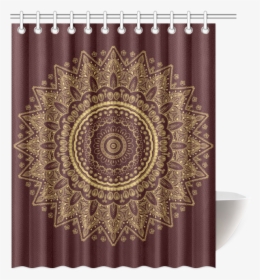 Mandala In Gold And Royal Red Shower Curtain - Curtain, HD Png Download, Transparent PNG